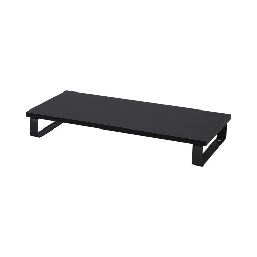 モニター台 棚板付き 幅590 ブラックオーク