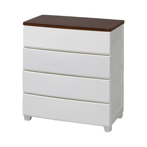 ウッドトップチェスト 幅72−4段 W/WN