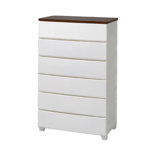 ウッドトップチェスト 幅72−6段 W/WN