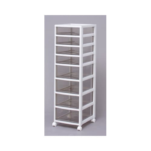 スーパークリアチェスト 浅4深4 クリアブラウン