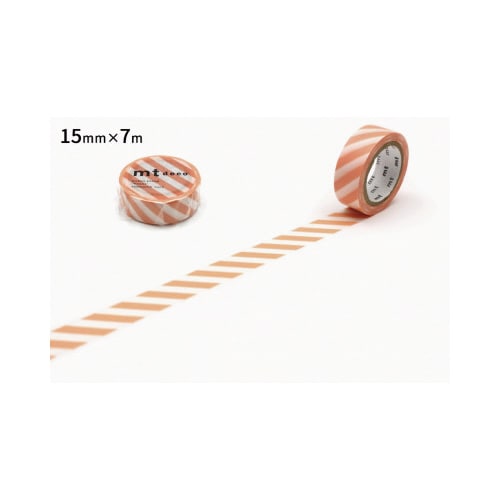 mt 1P ストライプ・サーモンピンク