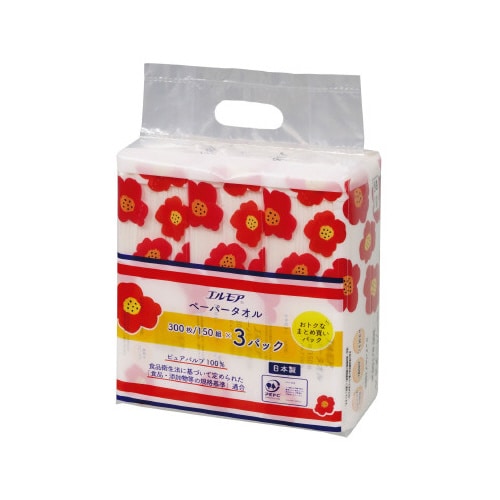 エルモアペーパータオルフラワー150組3個P×16