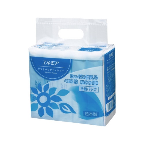 エルモアソフトパックティシュー 200W5P×18