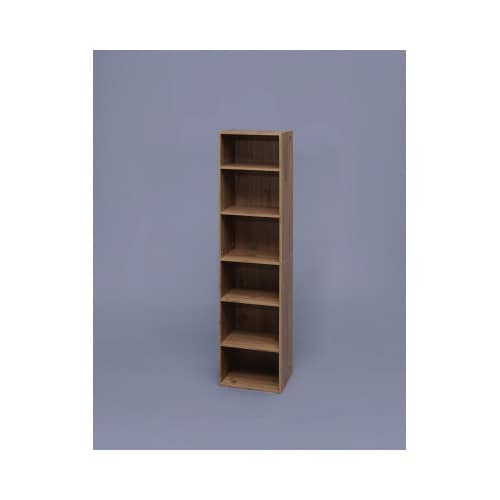 モジュールボックス可動棚 6段 ナチュラル