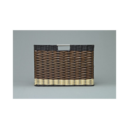ウッディバスケット深型 ブラウン
