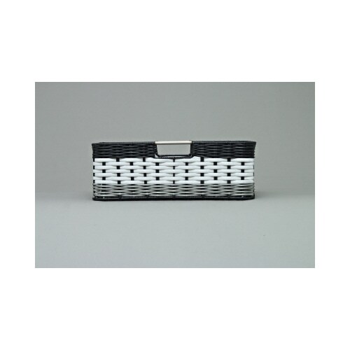 ウッディバスケット浅型 ホワイト