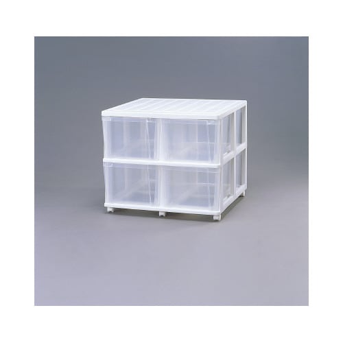 押入れチェスト深型 ホワイト/クリア