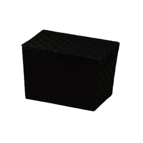 カラーバスケット フタ付 ブラック