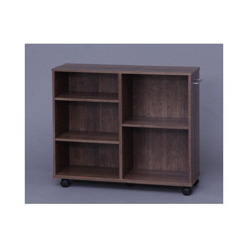 収納カート 幅750×奥行260 ブラウン