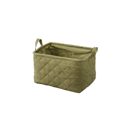 キルティングボックス カーキ