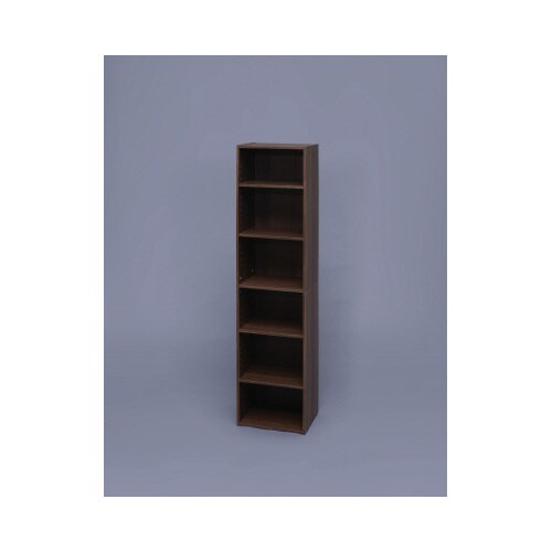 モジュールボックス可動棚 6段 ウォールナット