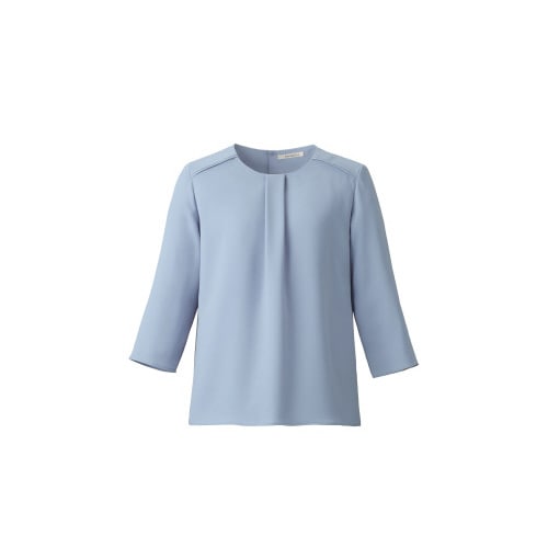 七分袖ブラウス BCB4101 ブルー LL