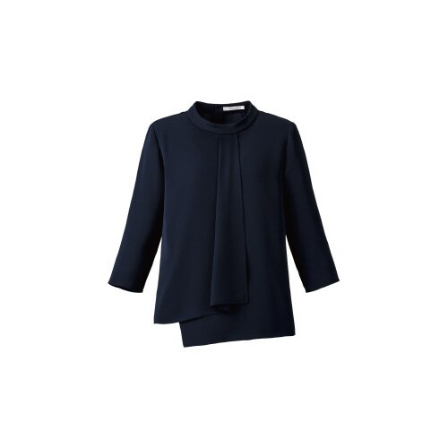 七分袖ブラウス BCB4102 ネイビー L