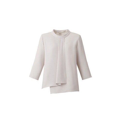 七分袖ブラウスBCB4102 シルバーグレイ 3L