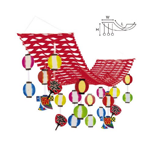 お祭り提灯プリーツハンガー