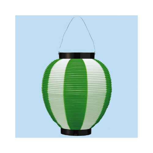 ポリ夏目八寸丸提灯(コンビ)グリーン2個