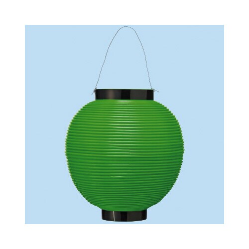 ポリ八寸丸提灯 グリーン2個