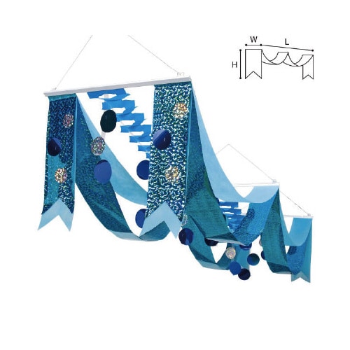 水玉ドットプリーツ2連ペナント