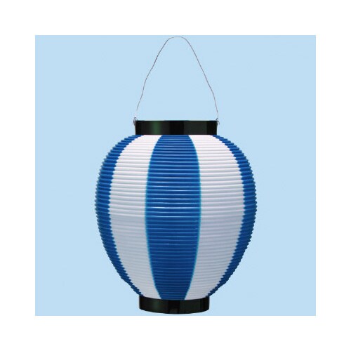 ポリ夏目八寸丸提灯(コンビ)ブルー2個