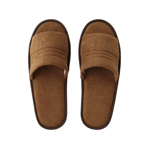 使い捨てパイルスリッパ ブラウン×20