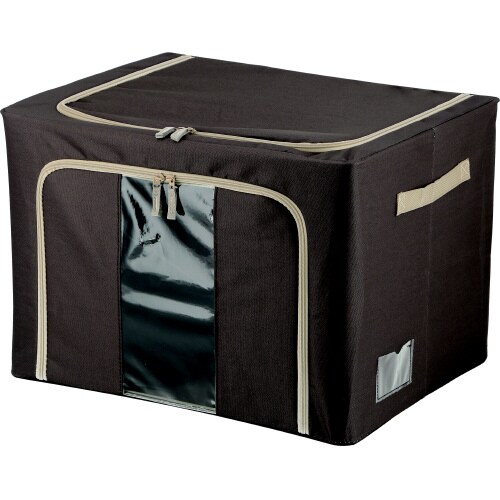 窓付&積み重ね収納ボックス72LBR 6個