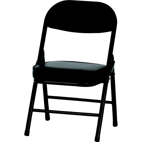 折りたたみチェア ロータイプPU BK 6脚