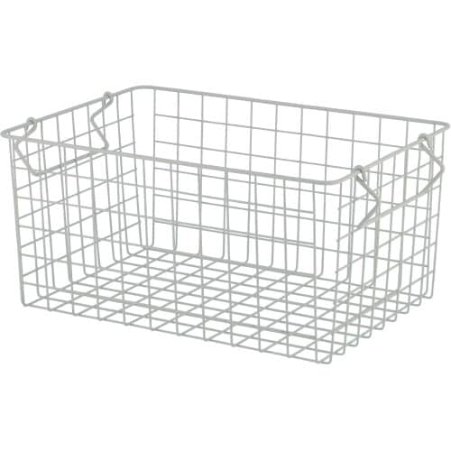 スタッキングワイヤーバスケ白37x26x18 6個