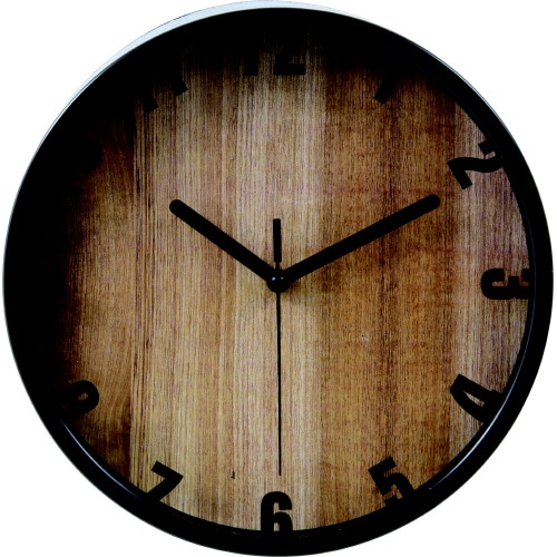 掛時計 ブランチ Φ22cm BK(99028)