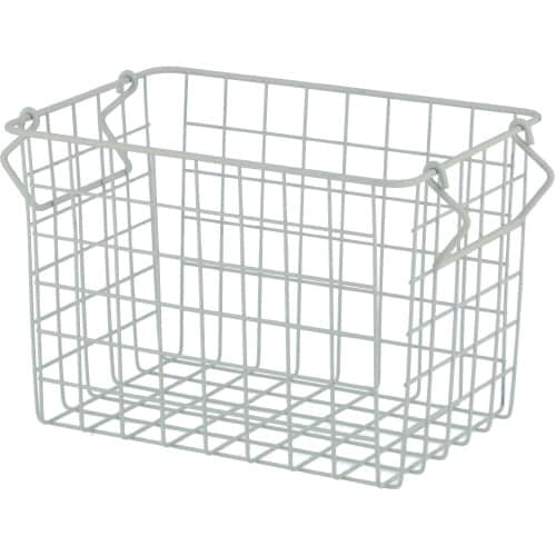 スタッキングワイヤーバスケ白26x18x18 6個
