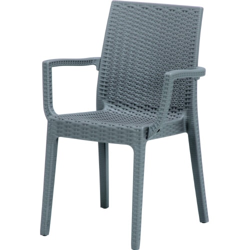 ステラチェア肘付 グレー(12286) 2脚