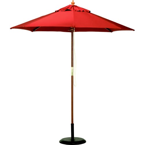 木製パラソル 210cm エンジ 210RS