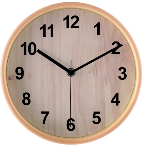 掛時計プライウッド Φ22cm NA(85358)