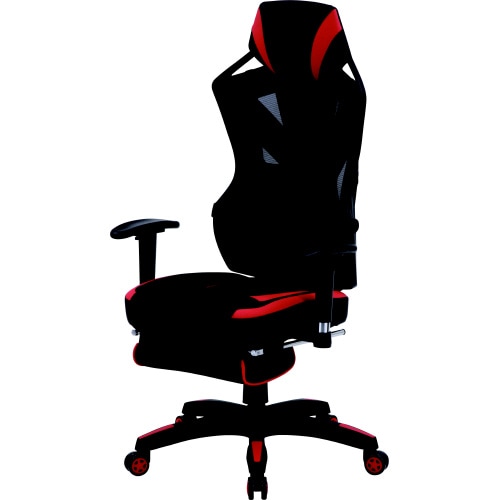 メッシュゲーミングチェアレイズ フットレスト付RD