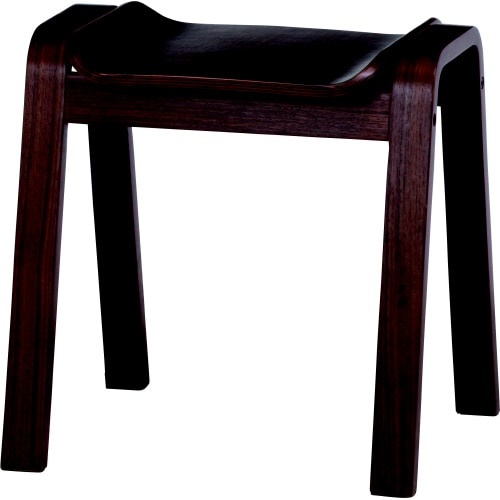 曲木スツールハイCF−406VウォルナットBR4脚