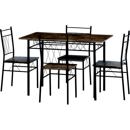 KDダイニング5点セット フルーレ BR