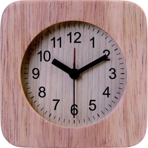 置時計 ウッド スクエア NA