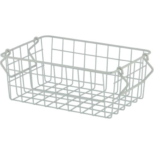 スタッキングワイヤーバスケ白26x18x10 6個