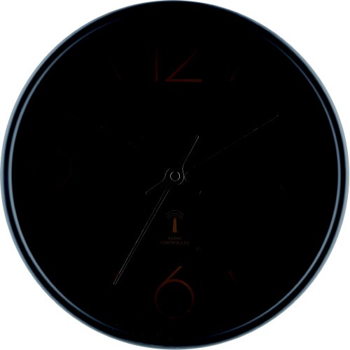 電波掛時計 アリオス Φ25 ブラック