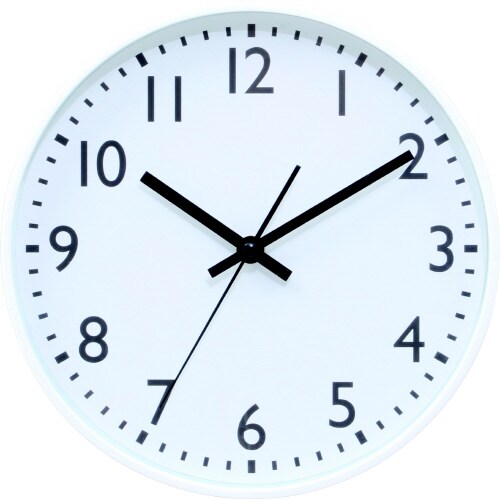 静音式掛時計シンプル 25CM WH