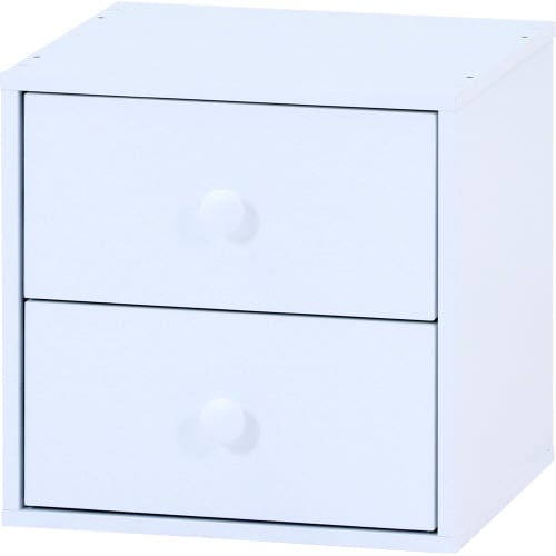 キューブボックス 引出2杯 WH