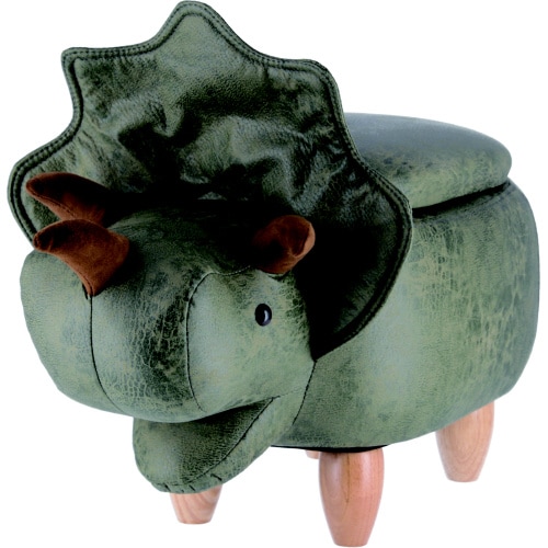 アニマルスツール収納付き ダイナソー グリーン