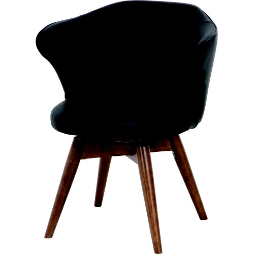 ダイニング回転チェア リーフ BK