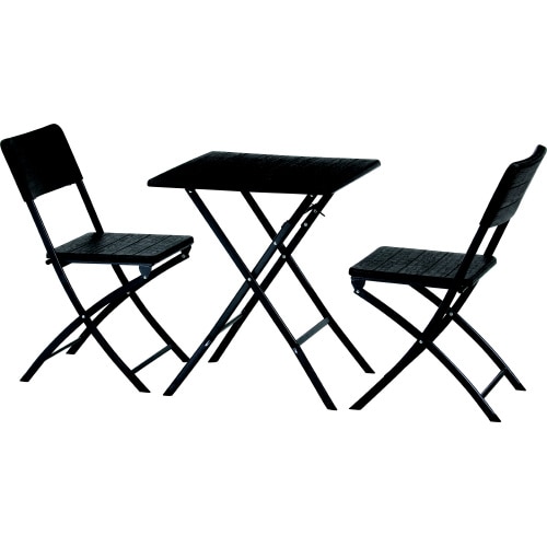 テーブル&チェア 3点セット BR 木目調