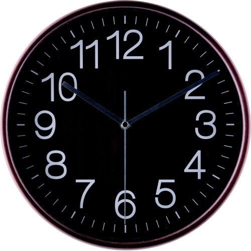 掛時計プライウッド Φ28cm BR(85367)