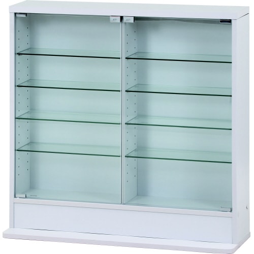 ガラスコレクションケース ロータイプ 浅型 WH