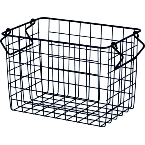スタッキングワイヤーバスケ黒26x18x18 6個