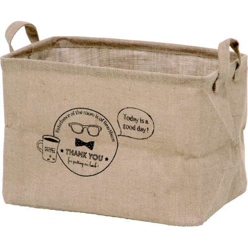 ファブリックボックススクエア 麻 6個