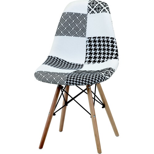 イームズ パッチワークシェルチェア BK/WH