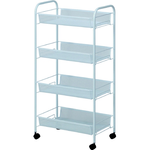 メッシュ トローリー4段WH