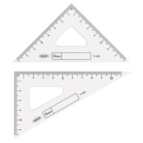 GAKUNO アクリル三角定規 12cm